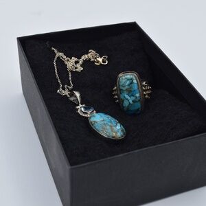 Turquoise Necklace with Matching Ring